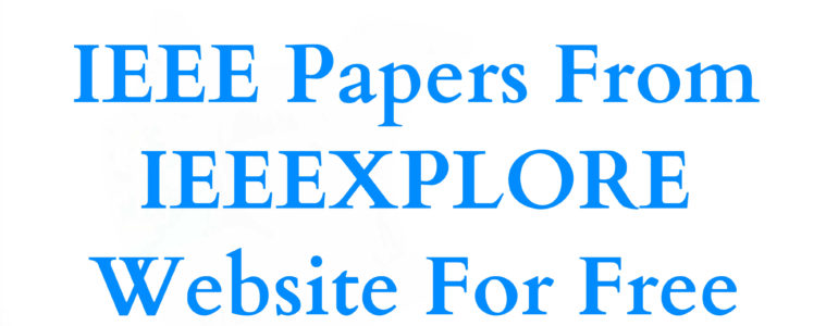 IEEE Research Papers Free Download
