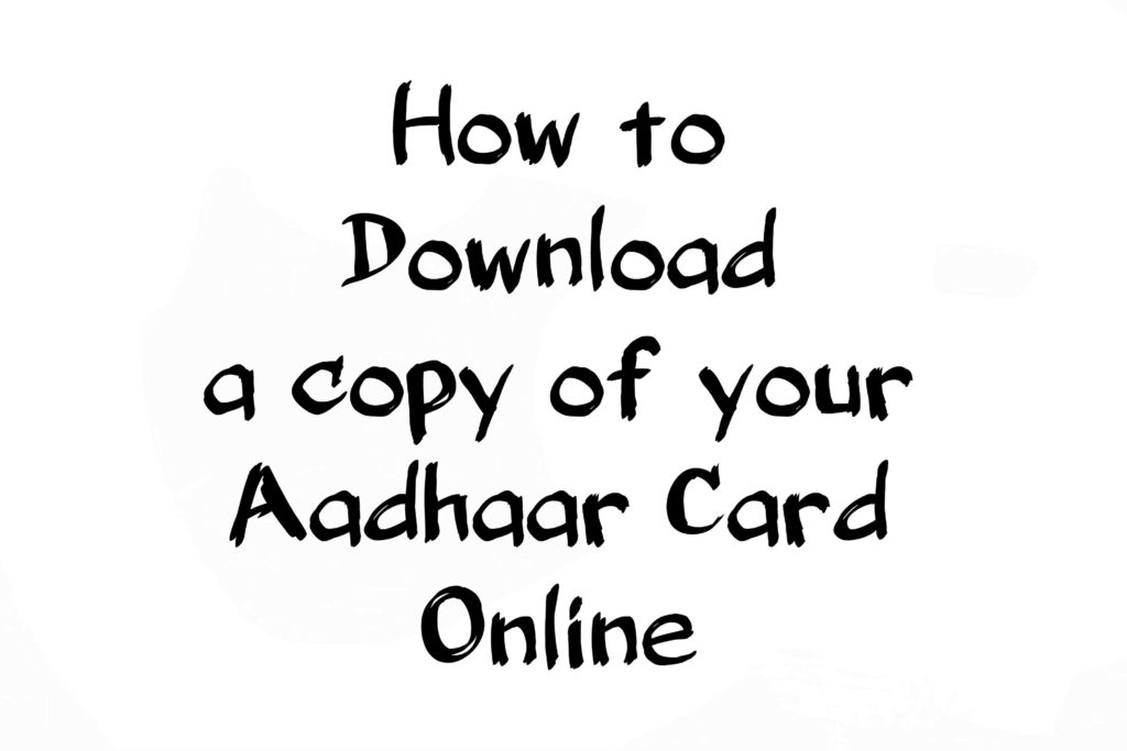 Download Aadhaar Card Online