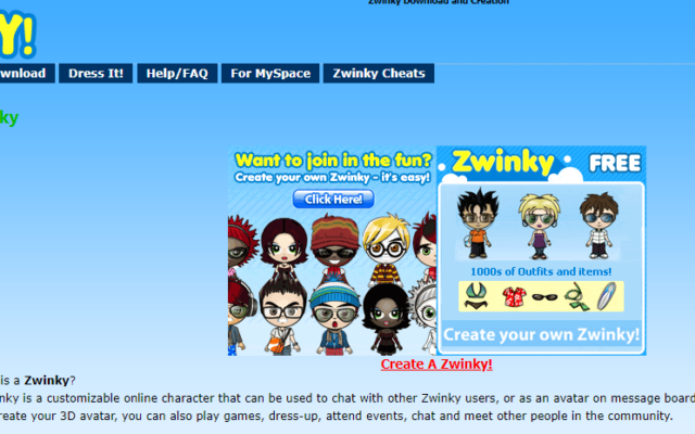 Free Zwinky avatars